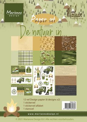Marianne Design Paperset - De natuur in - PK9176