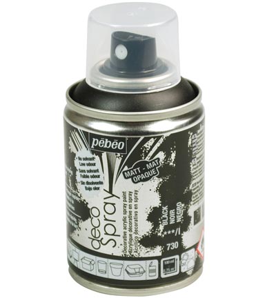 Pebeo decospray 100ml - MAT ZWART