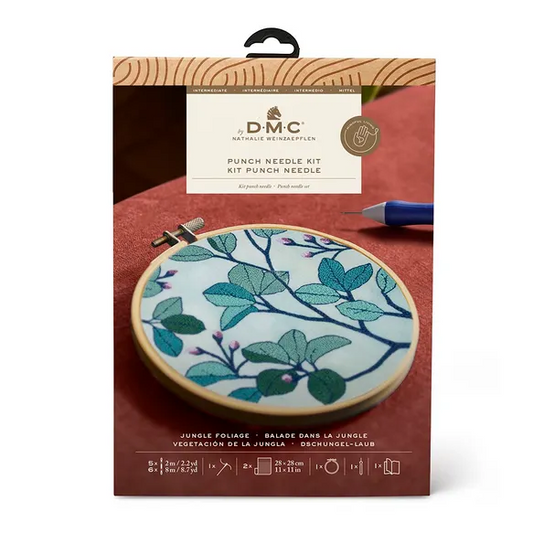 DMC Punch needle kit jungle foliage 18,5cm