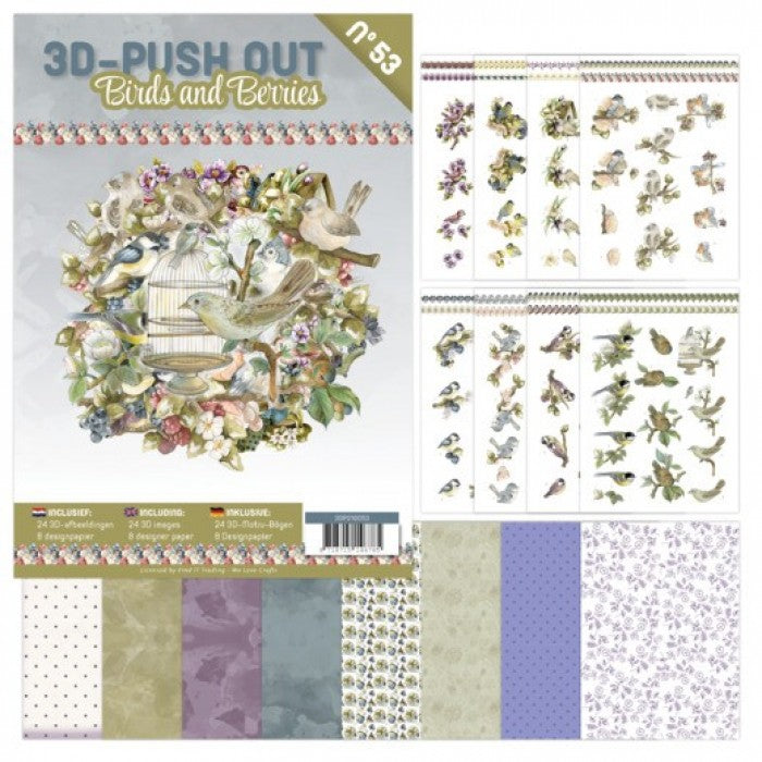 3D Pushout boek Birds & Berries No.53