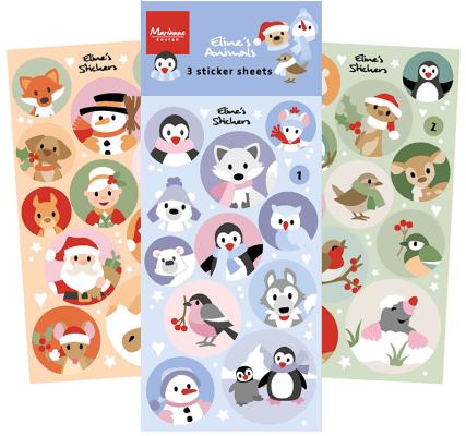 Marianne Design - Stickervel Eline's animals Christmas & Winter CA3193