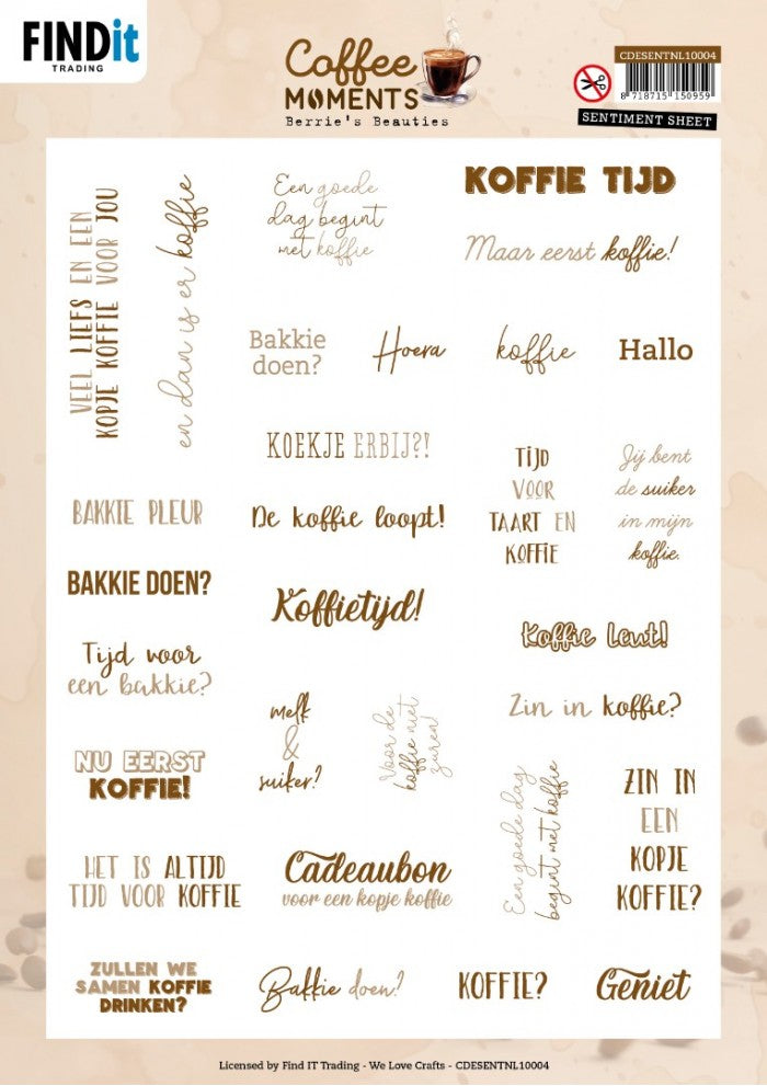 Card Deco - Sentiments - NL - Coffee Moments