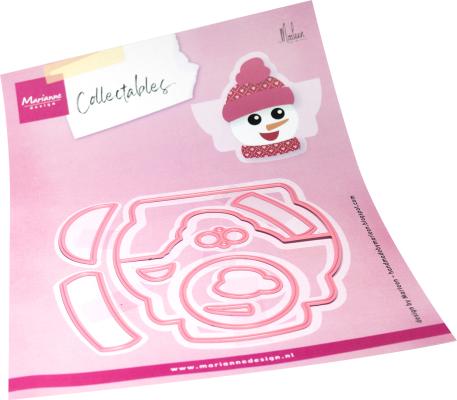 Marianne Design Collectables Bagtopper Snowman by Marleen COL1557