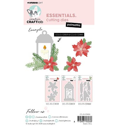 SL Creative Craftlab Cutting Die Poinsettia Essentials nr.858