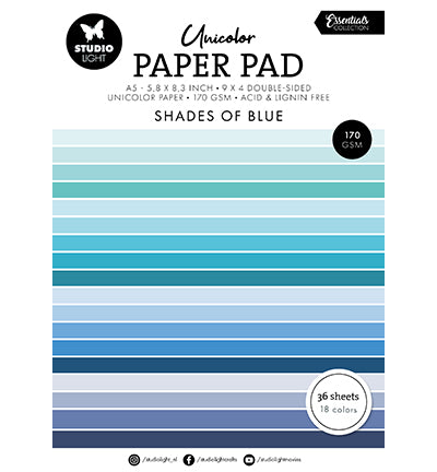 SL Unicolor paperpad Shades of Blue