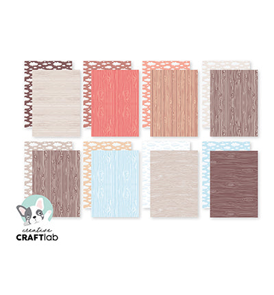 StudioLight Creative Craftlab | Designer Paper Pad Woodgrain Friendz nr.241
