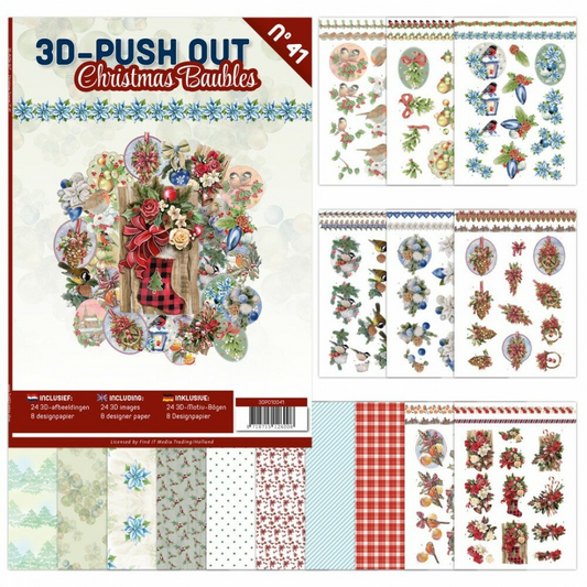 3D Pushout no.41 Christmas Baubles