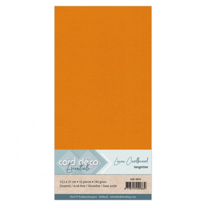 Card Deco Linen Cardstock - 4K - Mandarijn