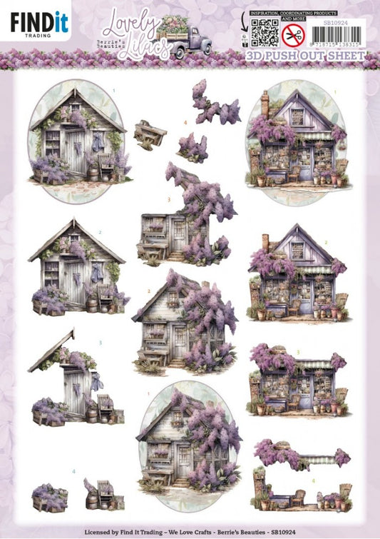 3D Push Out - Berries Beauties - Lovely Lilacs - Lovely Houses