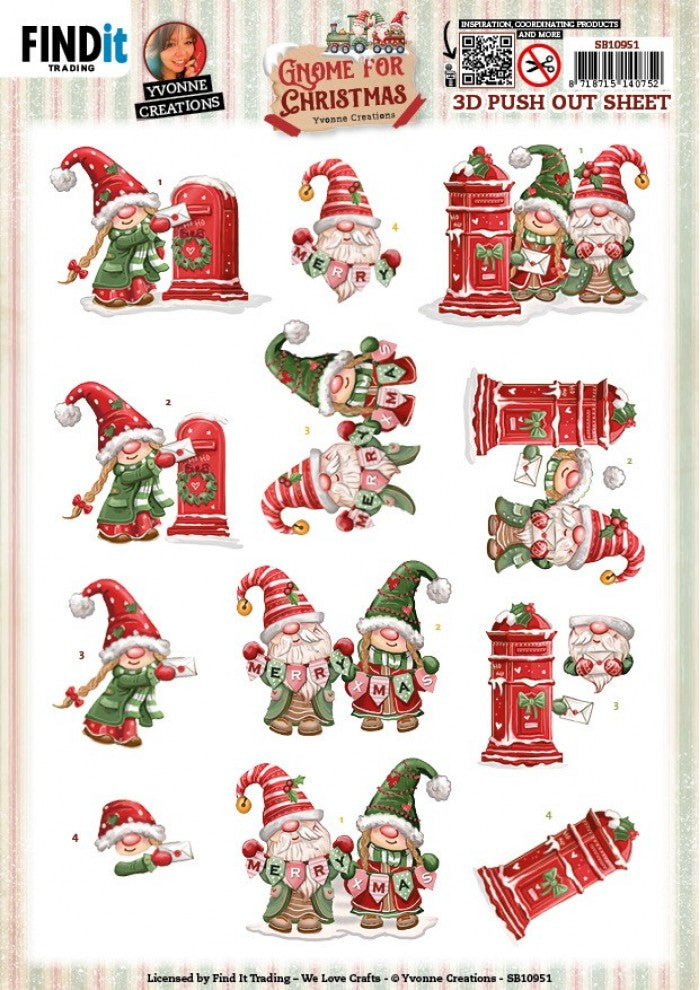 3D Pushout pakket KERST 10st
