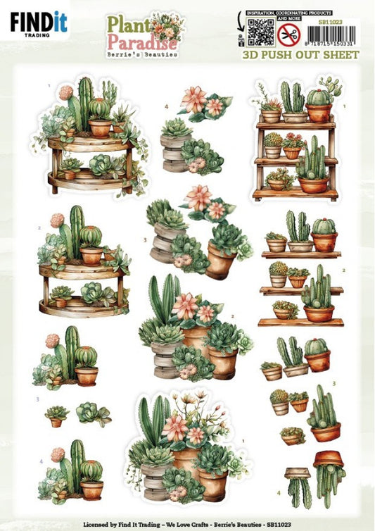 3D Push out Sheet - Berries Beauties - Plant Paradise - Greenhouse Shelves