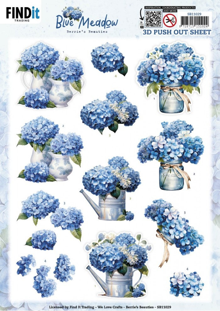 3D Pushout pakket BLOEMEN (10st)