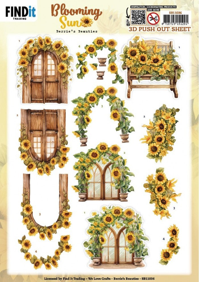 3D Pushout pakket BLOEMEN (10st)