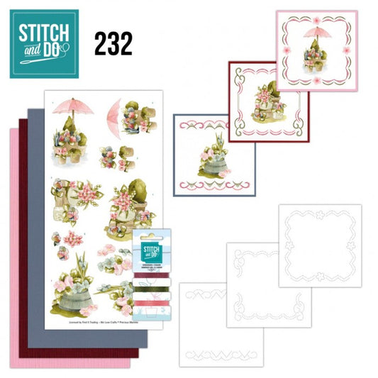 Stitch and Do 232 - Precious Marieke - Flowers in pot