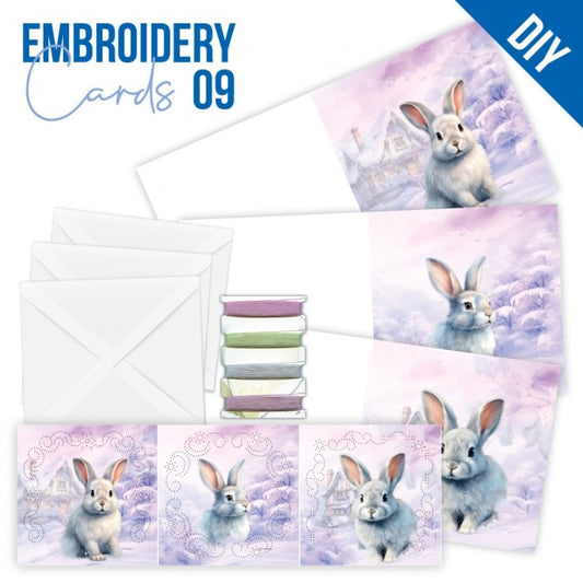Stitch and Do Embroidery Cards 9 - Berries Beauties - Rabbits