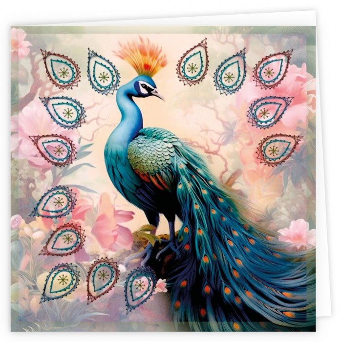 Stitch and Do Cards 14 - Berries Beauties - Peacock