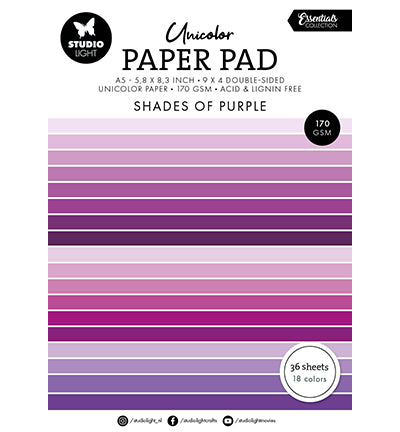 SL Unicolor paperpad Shades of Purple