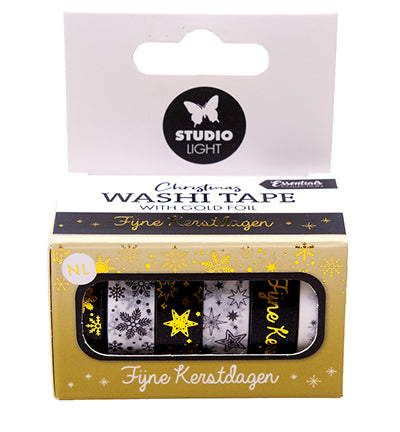 SL Washi tape Black/white - NL - Gold Essentials nr.25