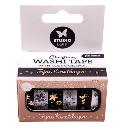 SL Washi tape Black/white - NL - Rose gold Essentials nr.27
