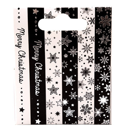 SL Washi tape Black/white - EN - Silver Essentials nr.23