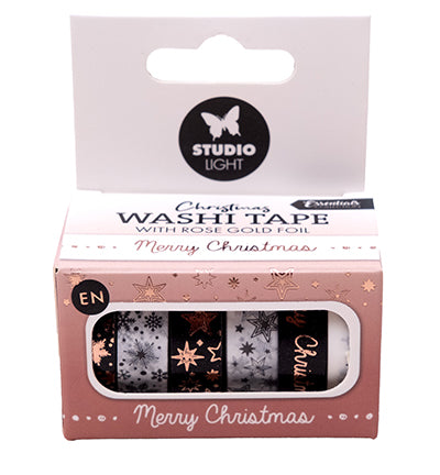 SL Washi tape Black/white - EN - Rose gold Essentials nr.24