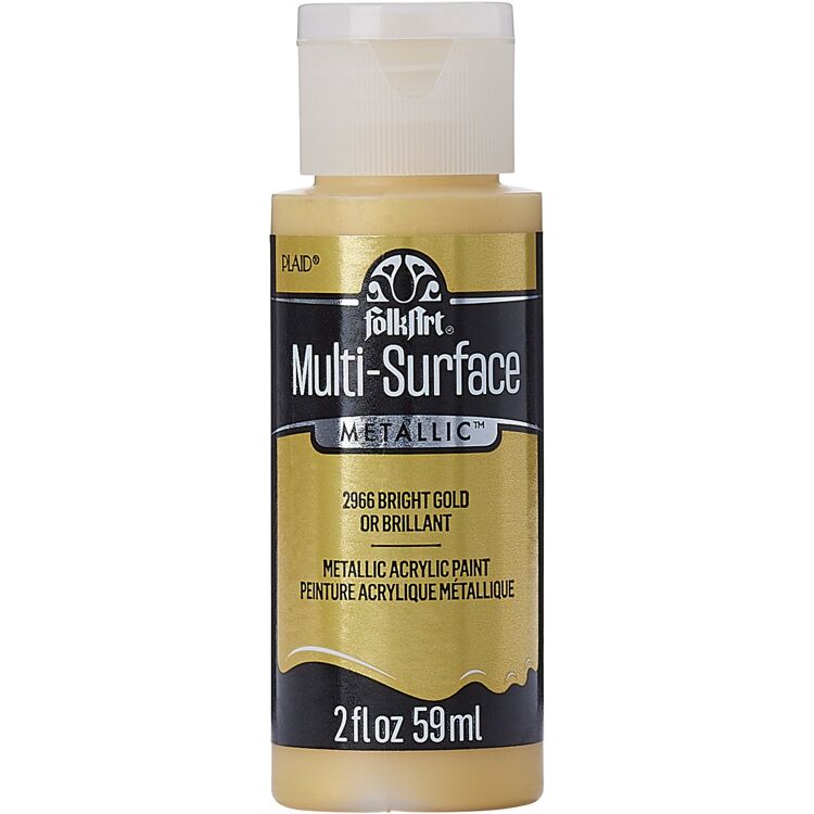 Folkart multi-surface Metallic acrylverf - Bright Gold 2966