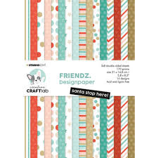 StudioLight Creative Craftlab | Designer Paper Pad santa stop here! nr.73