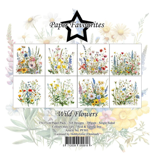 Paper Favourites | 15x15cm Paperpack Wild Flowers