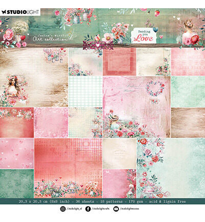 Paper Pad Backgrounds Sending You Love nr.289