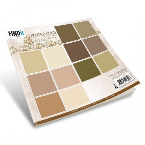 Paperpack - Amy Design - Frosted Gold Christmas - Solid Colours