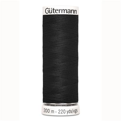 Gütermann polyester allesnaaigaren 200m - dikte 100 | kleur 000 (zwart)