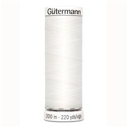 Gütermann polyester allesnaaigaren 200m - dikte 100 | kleur 800 (wit)