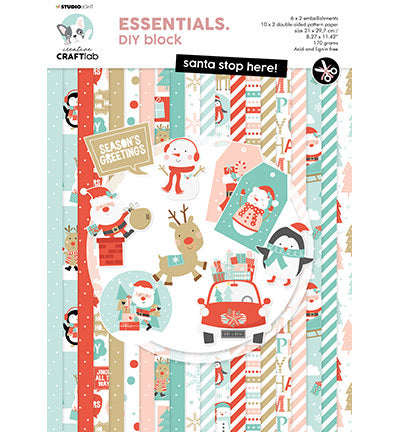 SL Paperpad Santa stop here Essentials nr.35