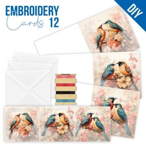 Embroidery Cards 12 Beautiful birds