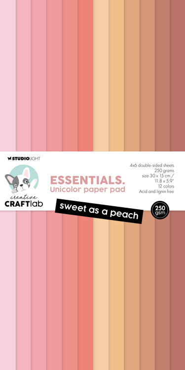 SL Creative Craftlab Unicolor Paper Pad Sweet as a peach Essentials nr.190