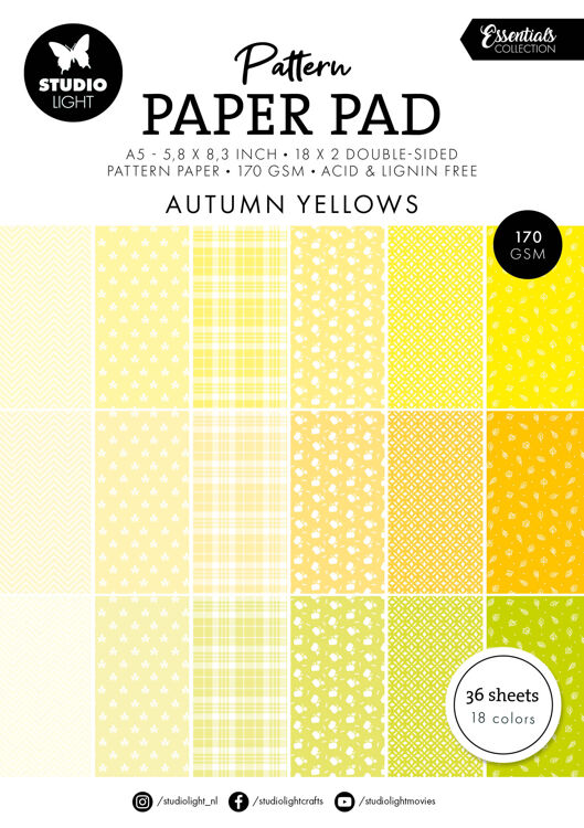 SL Pattern paperpad Autumn Yellows nr.233
